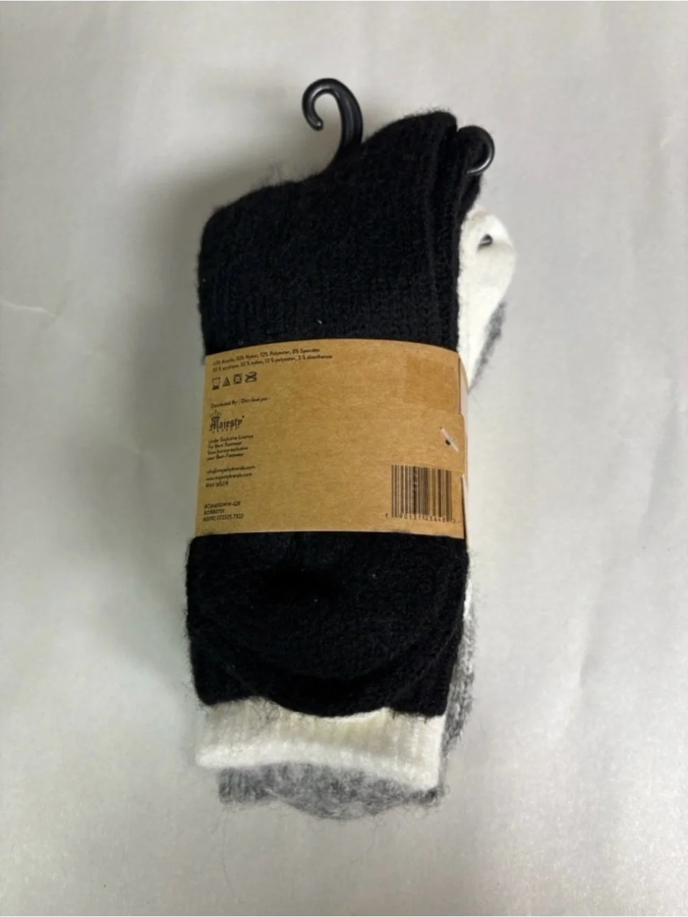 New Born Socks Women’s 3 Pair Black & White Boot Socks Casual Activewear Classic